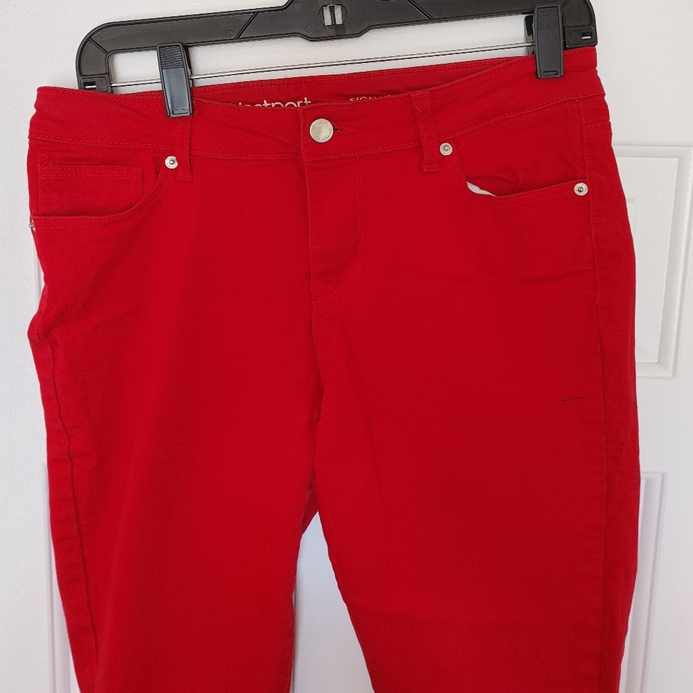 Westport Red Pedal Capri Pant